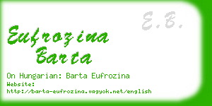 eufrozina barta business card